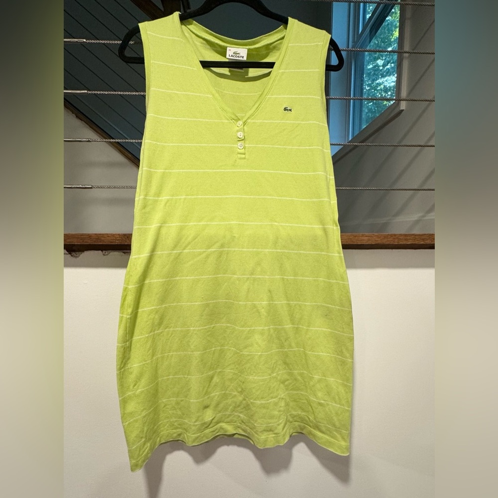 Lacoste chartreuse Green tennis dress